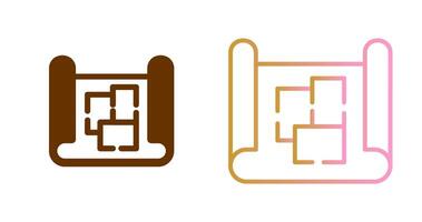 conception d'icône de plan directeur vecteur