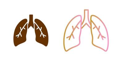 conception d'icône de poumons vecteur