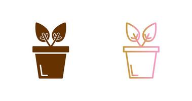 conception d'icône de pot de plante vecteur