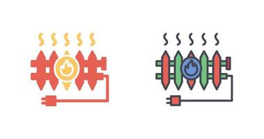 conception d'icône de radiateur de chaleur vecteur