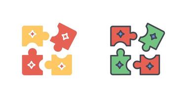 conception d'icône de puzzle vecteur