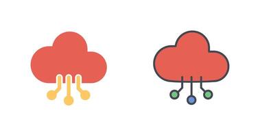 conception d'icônes de cloud computing vecteur