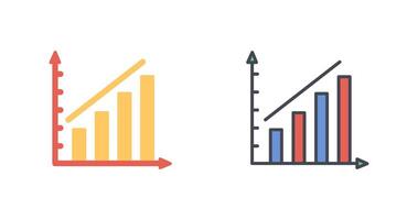Ascendant bar icône conception vecteur