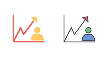conception d'icône de croissance d'entreprise vecteur