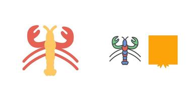 conception d'icône de homard vecteur
