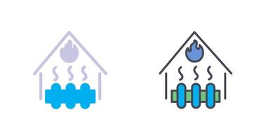 conception d'icône de système de chauffage vecteur