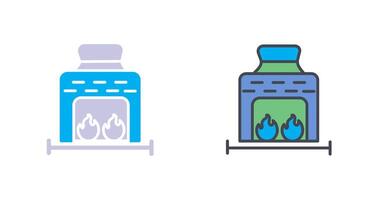 conception d'icône de four à charbon vecteur