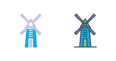conception d'icône de moulin à vent vecteur