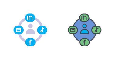 social cercle icône conception vecteur