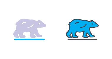 conception d'icône d'ours polaire vecteur