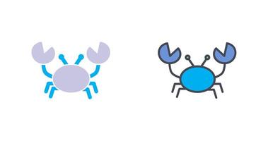 conception d'icône de crabe vecteur