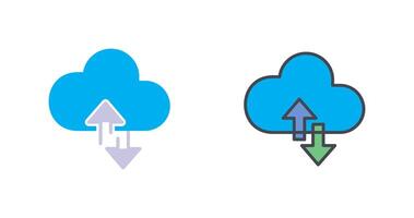 conception d'icônes de cloud computing vecteur