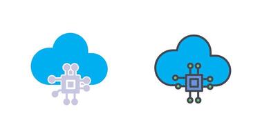 conception d'icônes de cloud computing vecteur