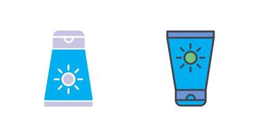 conception d'icône de crème solaire vecteur