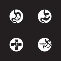 icône de l'estomac et illustration vectorielle de symbole vecteur