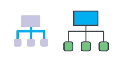 conception d'icône d'organigramme vecteur