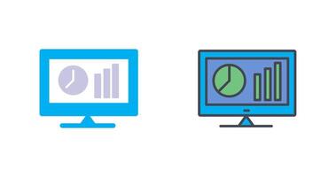 en ligne Statistiques icône conception vecteur