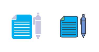 les documents et stylo icône conception vecteur