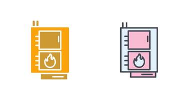 conception d'icône de chaudière à combustible solide vecteur