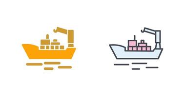cargaison navire ii icône conception vecteur