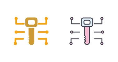 électronique clé icône conception vecteur