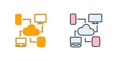 conception d'icônes de cloud computing vecteur