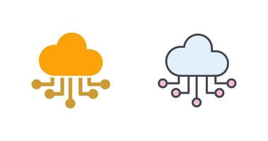 conception d'icônes de cloud computing vecteur