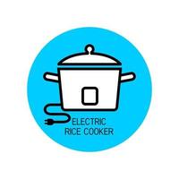 cuiseur à riz électrique pour le vecteur de contour de cuisson pour la conception d'emballages