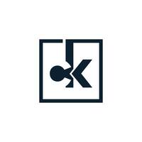 ck logo. entreprise logo. monogramme conception. des lettres c et k. vecteur