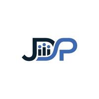 initiale lettre JDP monogramme logo conception vecteur