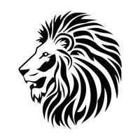 noir et blanc Lion illustration silhouette. vecteur