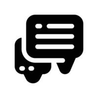 bavarder icône. glyphe icône pour votre site Internet, mobile, présentation, et logo conception. vecteur