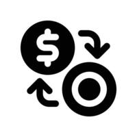 échange icône. glyphe icône pour votre site Internet, mobile, présentation, et logo conception. vecteur