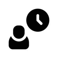 travail temps icône. glyphe icône pour votre site Internet, mobile, présentation, et logo conception. vecteur