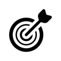 cible icône. glyphe icône pour votre site Internet, mobile, présentation, et logo conception. vecteur
