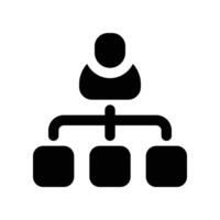 hiérarchie icône. glyphe icône pour votre site Internet, mobile, présentation, et logo conception. vecteur