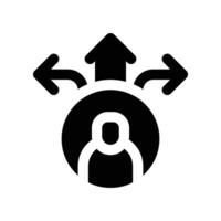 décision fabrication icône. glyphe icône pour votre site Internet, mobile, présentation, et logo conception. vecteur