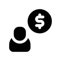 le revenu icône. glyphe icône pour votre site Internet, mobile, présentation, et logo conception. vecteur