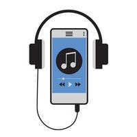 la musique diffusion joueur app sur une mobile vecteur