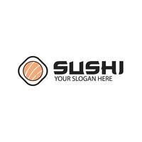 logo prêt élégant Facile Créatif marque identité entreprise entreprise café mode nourriture, moderne cercle Sushi restaurant nourriture vecteur