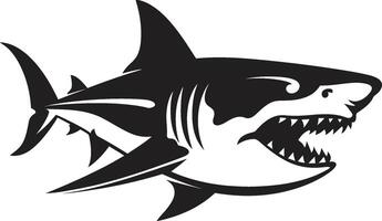 féroce ailette noir pour ic requin emblème sous-marin Gardien noir ic requin dans vecteur