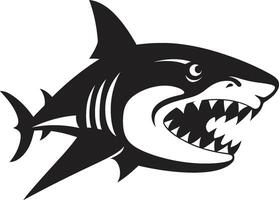 Marin majesté noir pour requin abyssal dominance noir requin vecteur