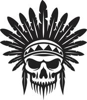 ritualiste révérence élégant tribal crâne lineart dans noir cérémonial contours noir pour tribal crâne masque vecteur