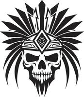 culturel lien élégant tribal crâne lineart dans noir spectral symboles noir pour tribal crâne masque emblème vecteur