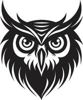 foncé hibou symbole élégant illustration pour une captivant image noir hibou profil lisse noir icône avec élégant hibou conception vecteur