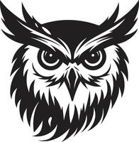 foncé hibou silhouette complexe noir inspiré noir icône pour une captivant image éclairé par la lune hibou graphique élégant noir hibou logo conception vecteur