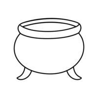 chaudron icône. Chaudière illustration signe. pot symbole. chaudron logo. vecteur