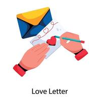 lettre d'amour tendance vecteur