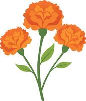 illustration de un Orange œillet célébrer de la mère journée vecteur