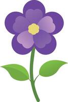 illustration plante violet violet plat art conception vecteur